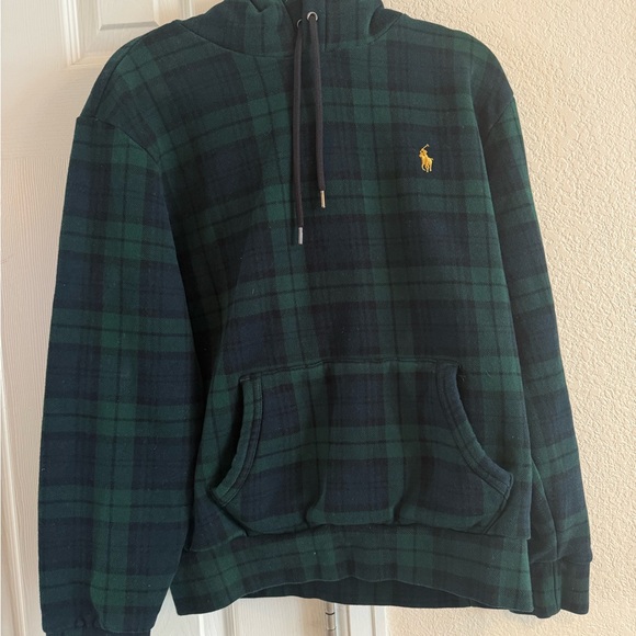 Polo Ralph Lauren Green Plaid Hoodie - Picture 1 of 3